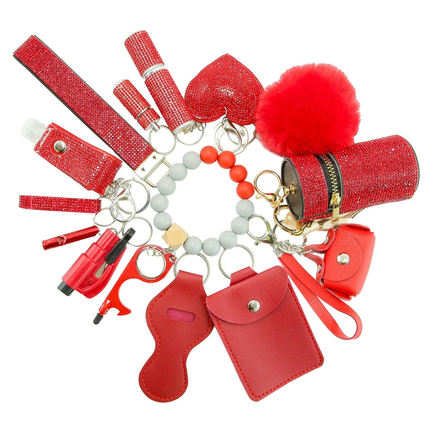 B-15pcs keychains sets for women and girls