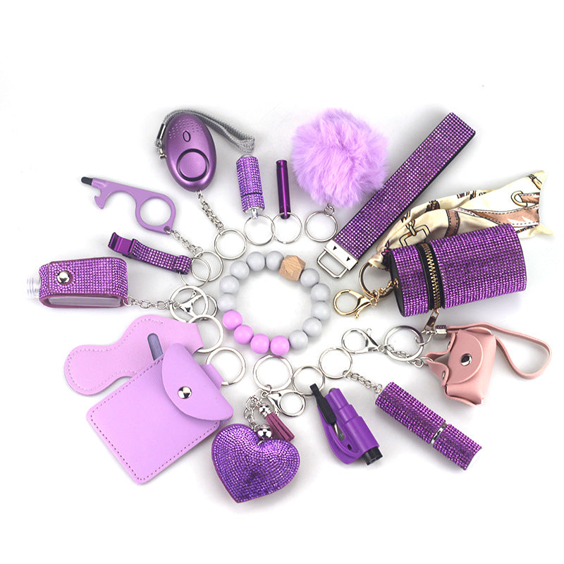 B-16pcs keychain sets for women and girls