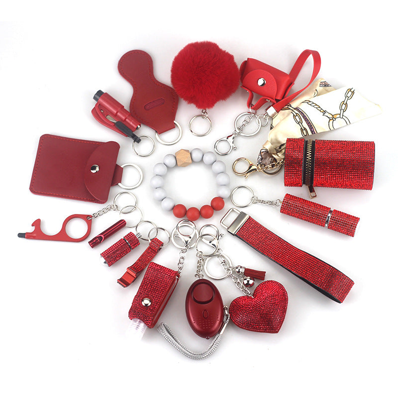B-16pcs keychain sets for women and girls