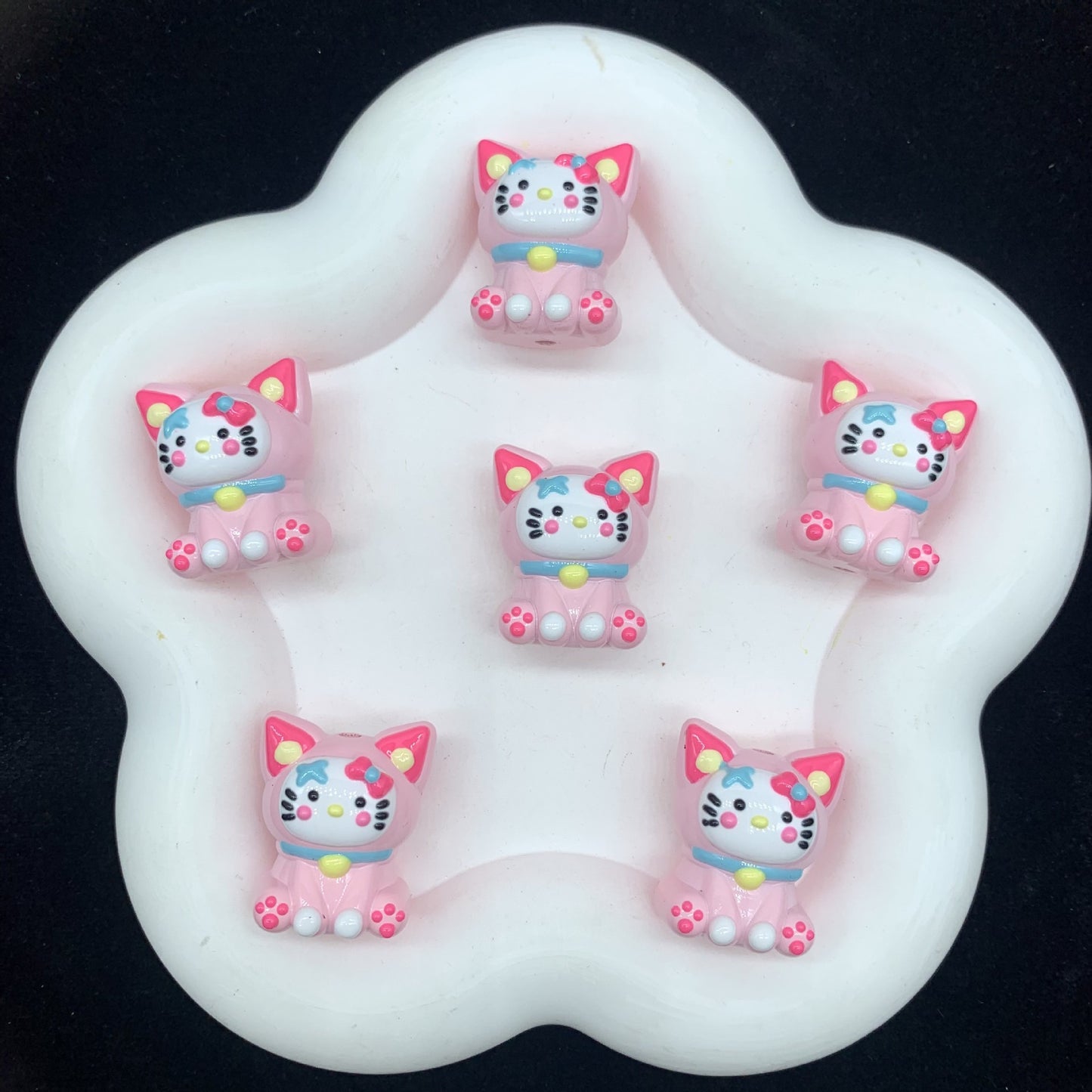 HK Macaron Color Mixed Hand-Painted Beads Scoop