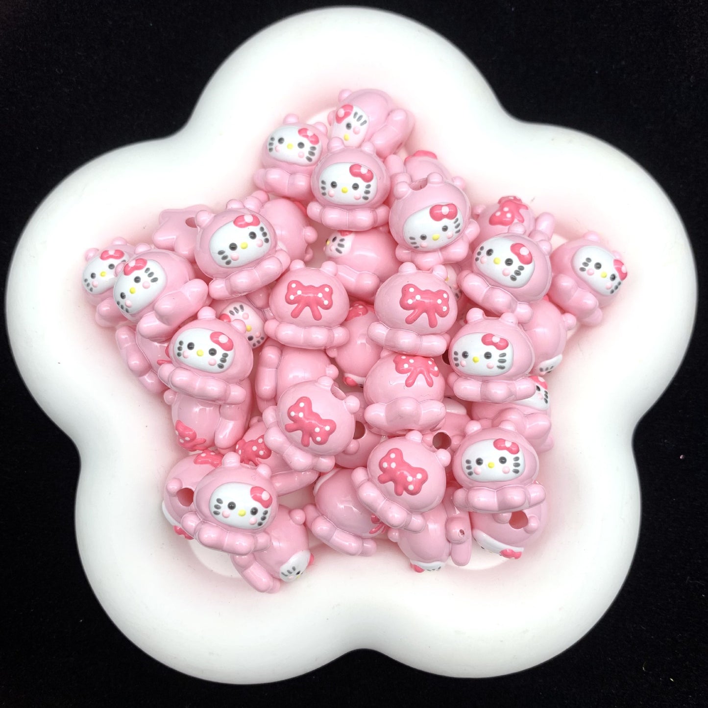 HK Macaron Color Mixed Hand-Painted Beads Scoop