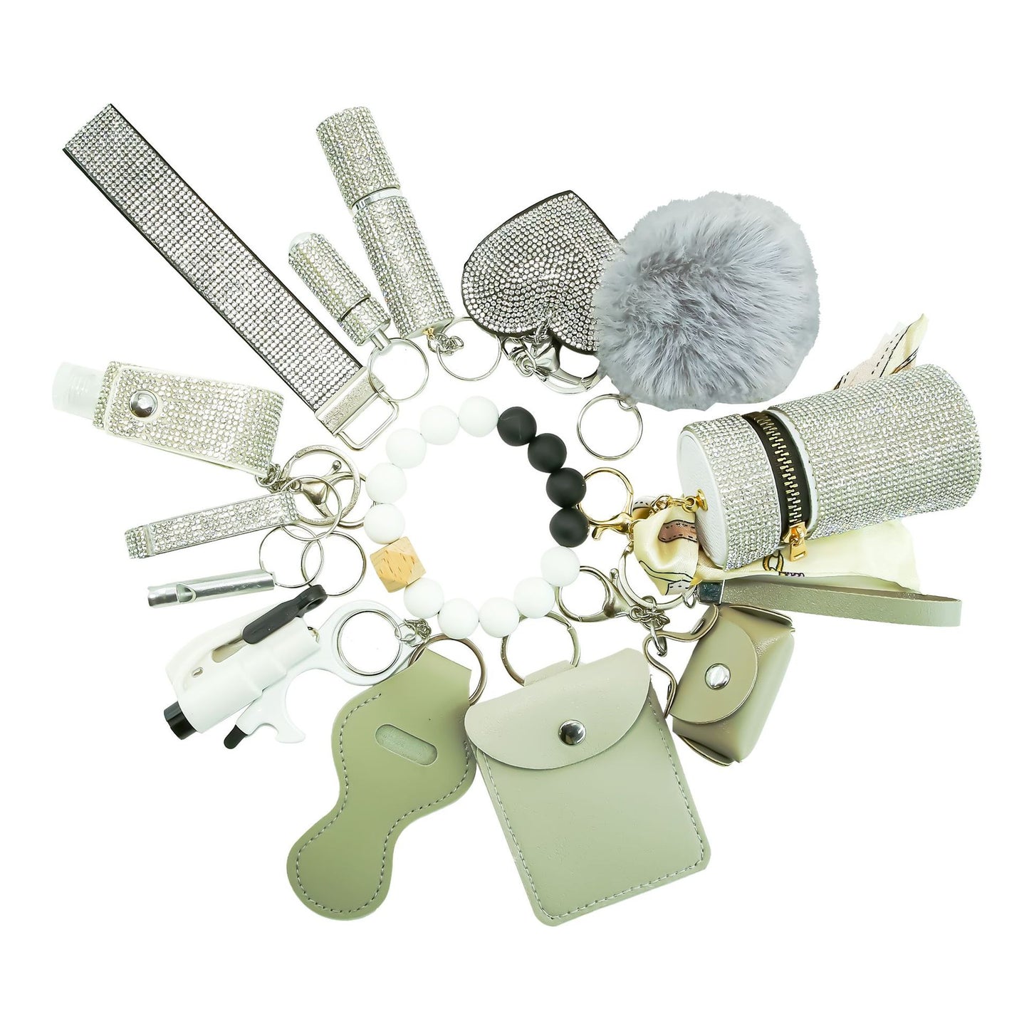 B-15pcs keychains sets for women and girls