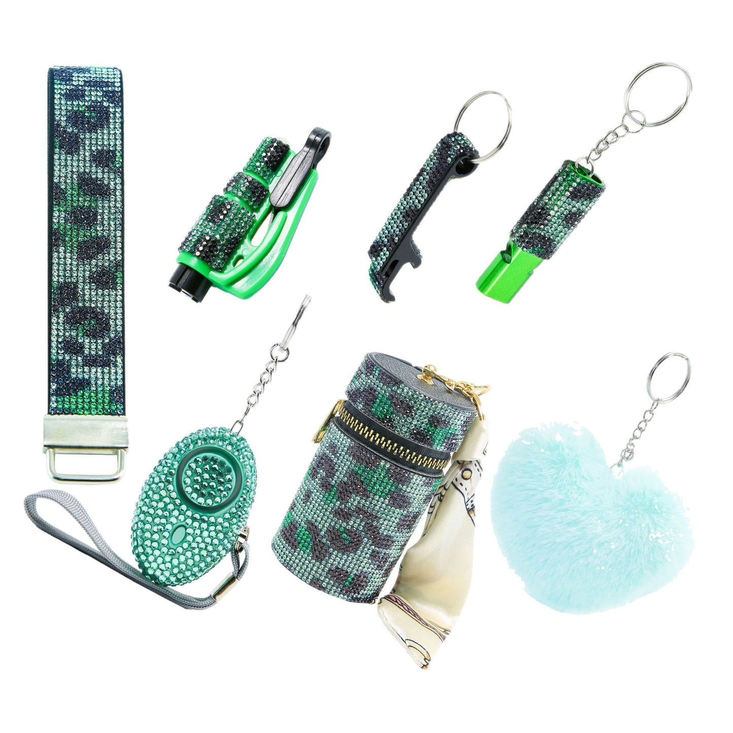 B-7pcs keychain set for woman,gifts for women and girls