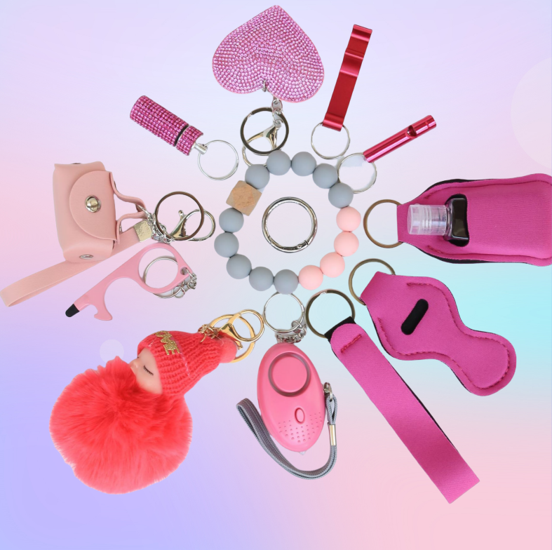 B-14pcs keychain sets for Women