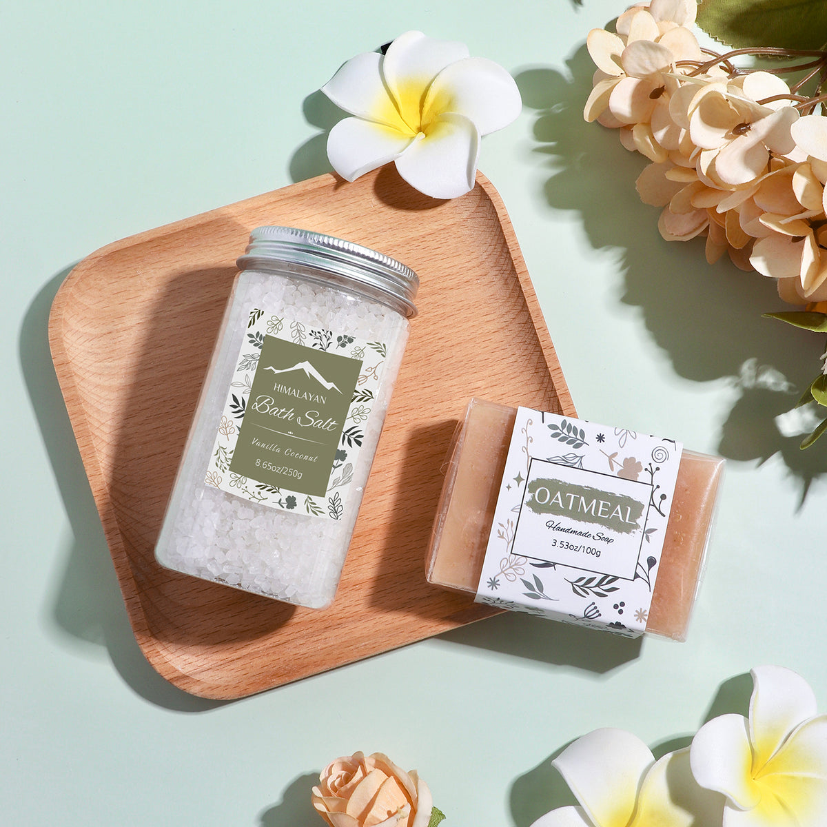 Sage Green & Chamomile Self Care Gift Box for Women – Cozy Blanket Gift Set