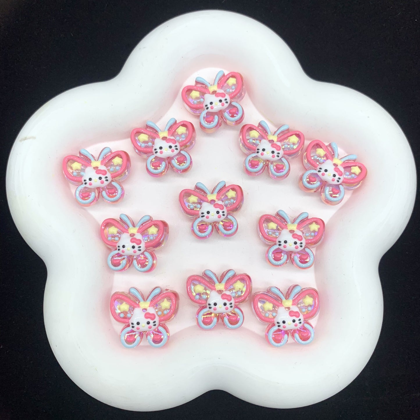 HK Macaron Color Mixed Hand-Painted Beads Scoop