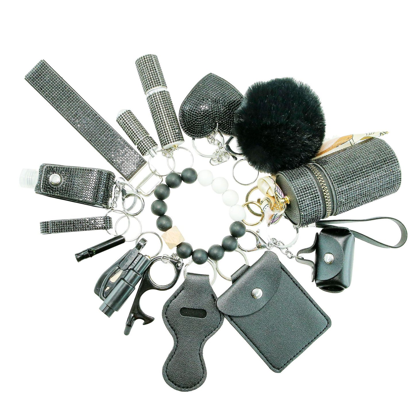 B-15pcs keychains sets for women and girls