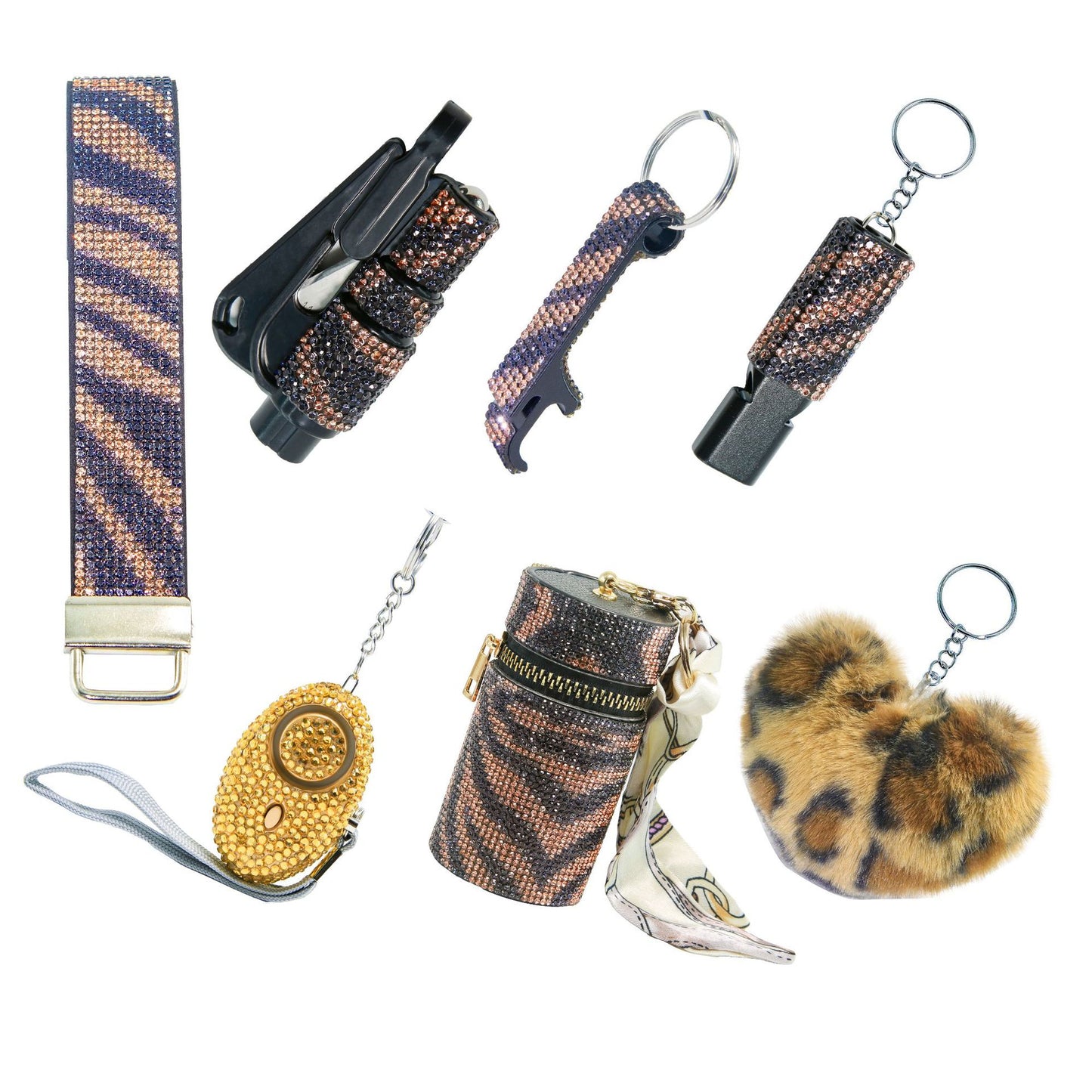 B-7pcs keychain set for woman,gifts for women and girls