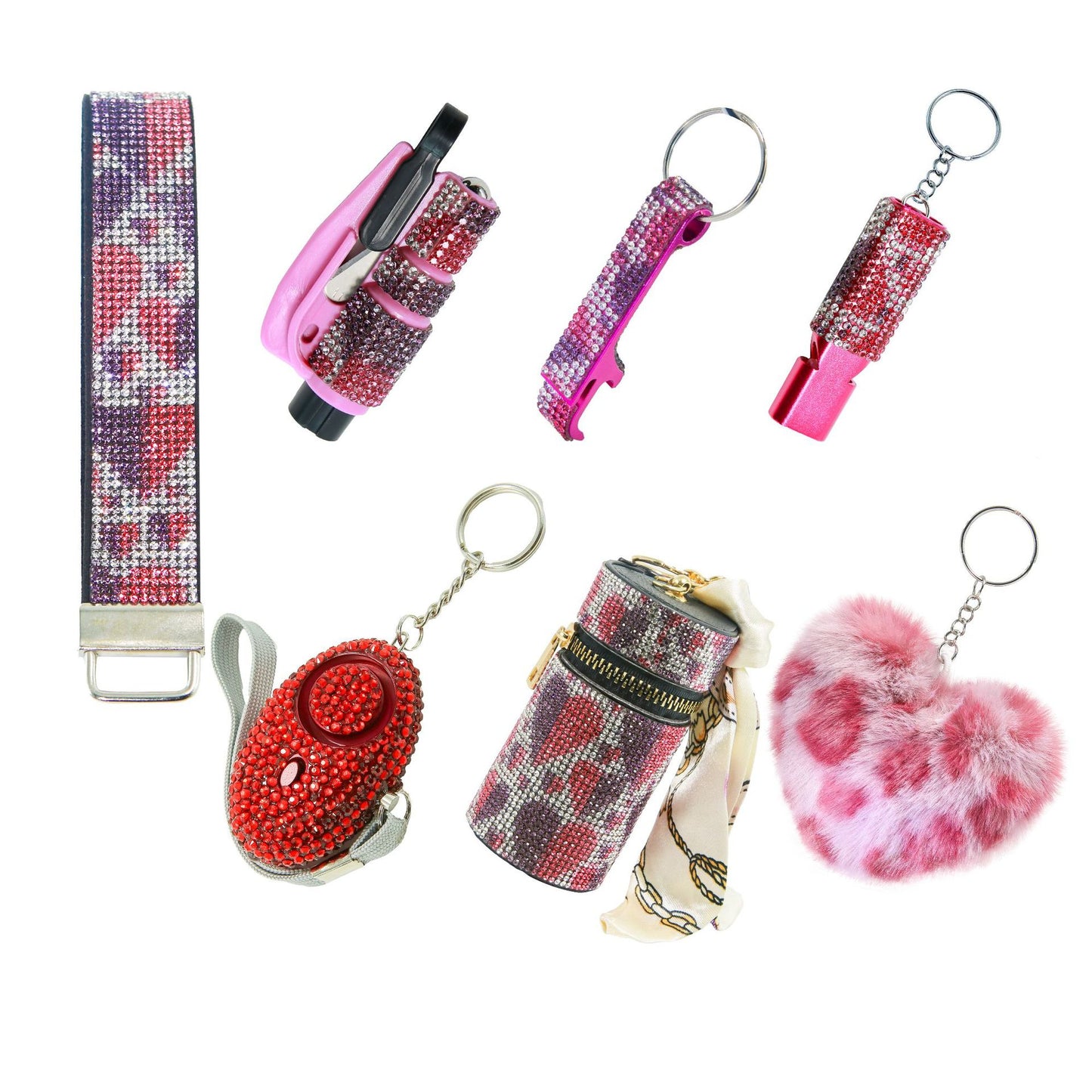 B-7pcs keychain set for woman,gifts for women and girls