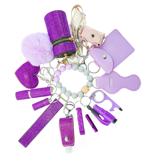 B-15pcs keychains sets for women and girls