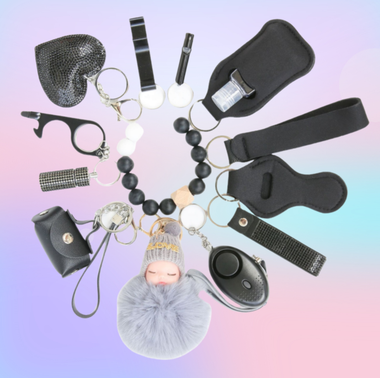 B-14pcs keychain sets for Women