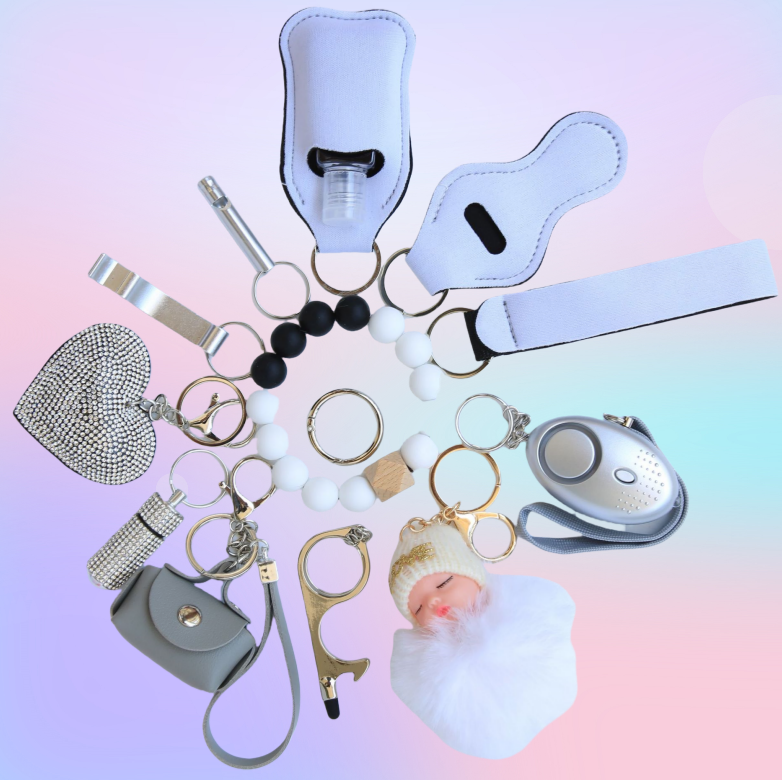 B-14pcs keychain sets for Women