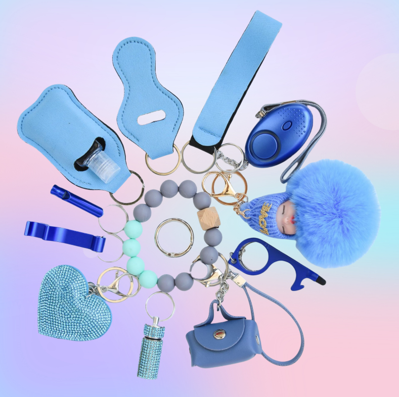 B-14pcs keychain sets for Women