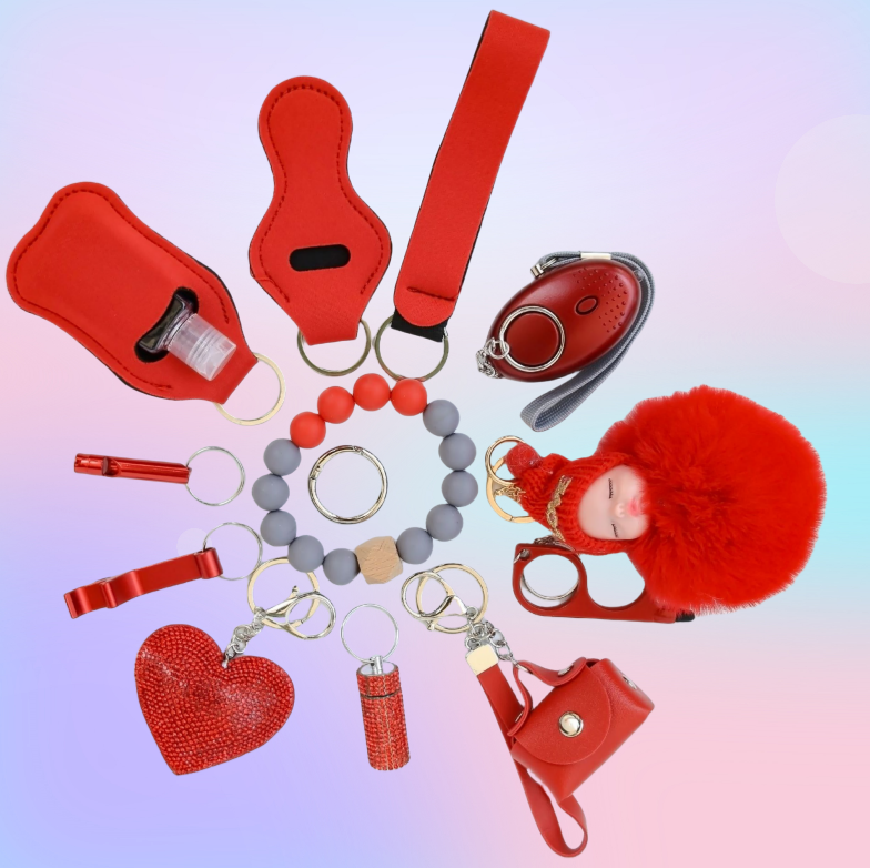 B-14pcs keychain sets for Women